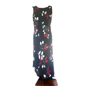 Vtg Y2K Maggy London 100% Silk Dress Sz 12 Asymmetric Maxi Goth Romantic Sheer thumbnail 2
