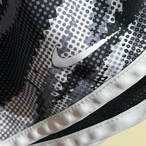 Nike Women's Dynamic Black and White Athletic Shorts thumbnail 3