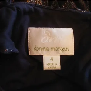 Donna Morgan Gold/Bronze Metallic Sleeveless Formal Maxi Dress thumbnail 5