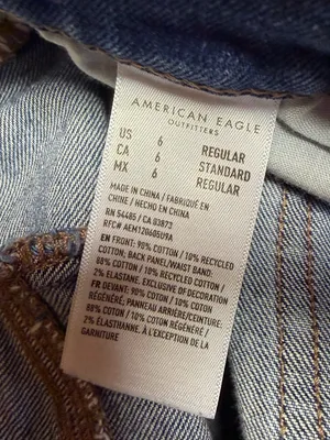 American Eagle Dreamy Drape Barrel Jeans Womens 6 Strigid Blue Denim thumbnail 9