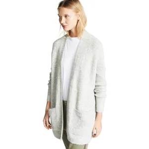 Free People Women's Phantom Cardigan sweater Grey gray large wool blend pockets thumbnail 3