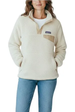 PATAGONIA Polartec Fleece Snap-T Pullover Women XS Cream Gorpcore Outdoor Casual thumbnail 1
