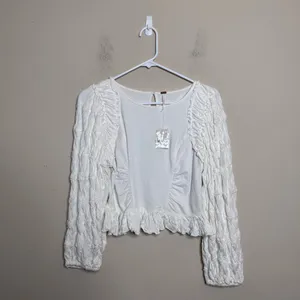 Free People Olivia Contrast Stitch Knit Top thumbnail 2