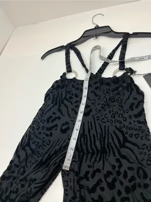 Outcast Jana Pants Black Animal Print Stretch‎ Womens Size Small Low Rise NEW thumbnail 11
