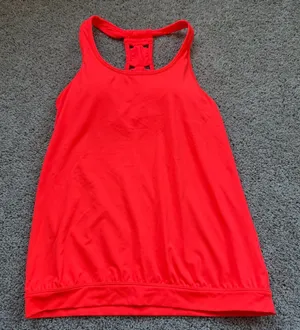 Athleta XO Tank Top Coral Sizzle Neon Orange Size Small thumbnail 1