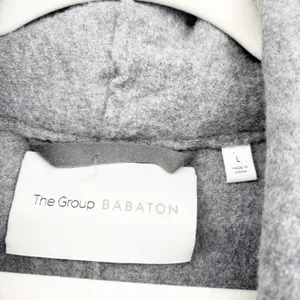 Aritzia Babaton Women Freeman 100% Wool Grey Minimalist Cardigan Jacket‎ Size L thumbnail 5