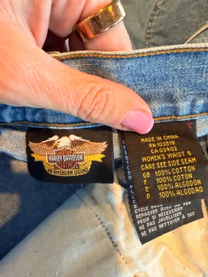Vintage Harley-Davidson Snap Leg Jeans Women’s 31 Light Wash Y2K Motorcycle Denim Rare thumbnail 4