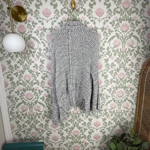 POL Cozy Lightweight Gray Open Knit Cardigan Sweater - Size - Small thumbnail 3