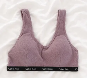 Calvin Klein Mauve Ribbed Bralette Size M thumbnail 1