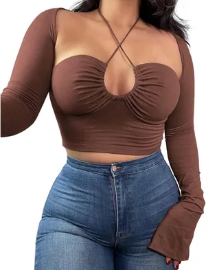 Amazon Brown long sleeve top thumbnail 1