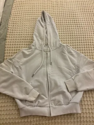 Garage White Cropped Zip Up  thumbnail 1