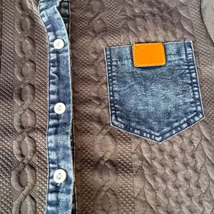 Women’s Quilted and Denim Long Sleeve Shirt Size L #260212 thumbnail 3