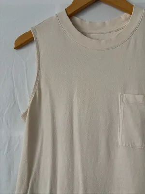 Everlane Cream Sleeveless Midi Tank Dress thumbnail 5