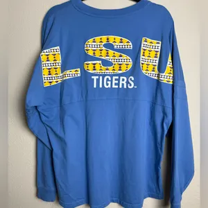 boxercraft‎ Women Size Large Long Sleeve LSU Tigers Blue Shirts thumbnail 7