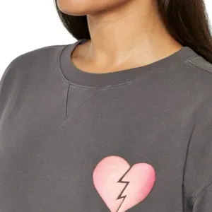 Wildfox Broken Heart "I Wish It Was Saturday" Pullover Sweatshirt size medium thumbnail 2