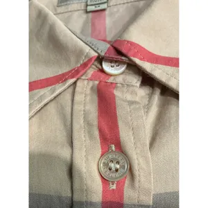 Burberry London Archive Nova Check Button Front‎ Shirt Womens M Cotton Stretch thumbnail 4
