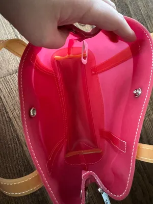 Y2K Vintage Liz Claiborne Jelly Mini Tote Bag Purse Pink PVC Clear Boat N Tote thumbnail 9
