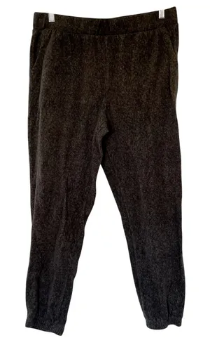 Cuddl Duds‎ gray fleece sweatpants pull on elastic waist pockets women's size L thumbnail 1