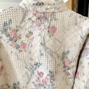 Quilted Heart Floral Long Sleeve Jacket Size L thumbnail 2