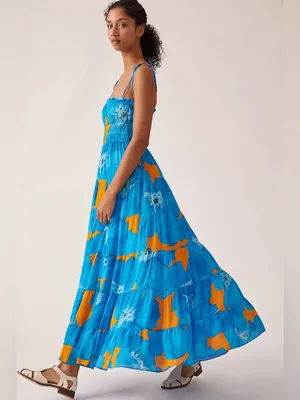 Anthropologie Hutch Flynn Smocked Printed Maxi Dress thumbnail 2