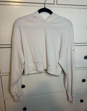 Alo Yoga Muse Hoodie Cropped Ribbed Sweatshirt and pants thumbnail 7