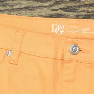 DG2 Womens Distressed Straight Leg Jeans Peach Orange 16W Tall thumbnail 4