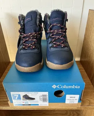 Columbia Yoncalla Hiking Boots Sz 7 Blue Winter Waterproof Gorpcore Waterproof thumbnail 1