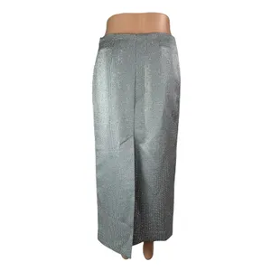NEW Zara Women's Gary Shimmer Rhinestones Back Slit Maxi Straight Pencil Skirt S thumbnail 2