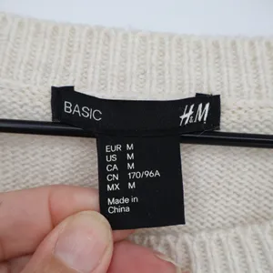 H&M Sweater Womens M Basic Cream Cable Knit Alpaca Blend Long Sleeve Excellent thumbnail 2