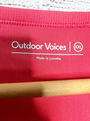 Outdoor Voices Coral Pink Ribbed Athletic Tank Top with Built In Bra Size XXL thumbnail 9