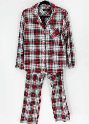 Lauren Ralph Lauren 2-Pc. Fleece Pajamas Set, Plaid, Size S holiday classic thumbnail 1