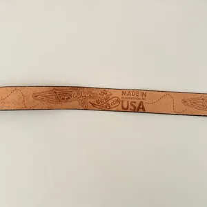 Unisex JON WYE Leather Floral Belt Western Retro Made in USA Men‎ Women 46.5" thumbnail 10