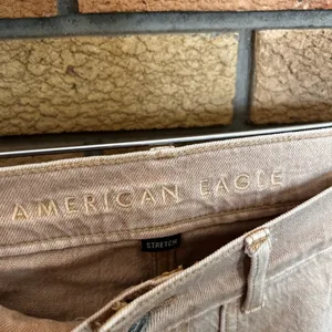 American Eagle Baggy Wide Leg Pants Size 4 Beige/Tan Style 3349220051 thumbnail 2