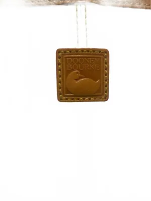 Dooney & Bourke Cream & Black colorblock 2 Tone Patent Leather Tote Ivory Heart thumbnail 6
