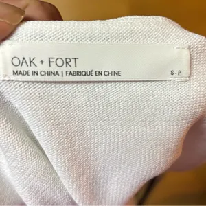 Oak + Fort White Black Minimalist Preppy Academia Coastal Sweater Vest S thumbnail 4
