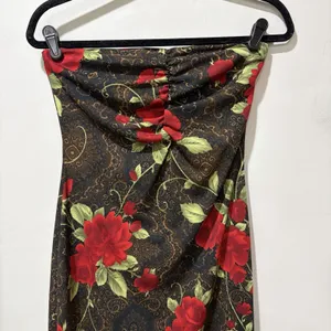 Vintage 90s Y2K Goth Fairy California Concepts dress asymmetrical Medium Floral‎ thumbnail 4