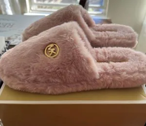 Michael Kors Blossom Alexis Closed Toe Sherpa Slides thumbnail 1
