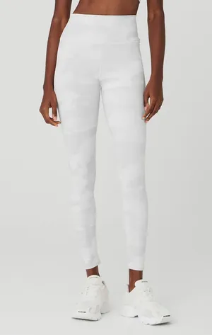 Alo Yoga Size XS High-Waist White Camo Vapor Legging Compresses Lift Preppy Fem thumbnail 1