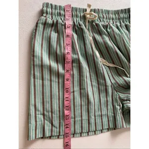 Peppermayo Striped Elastic Waist Shorts AU/UK 8 US 4 Teal Brown Drawstring Summe thumbnail 6