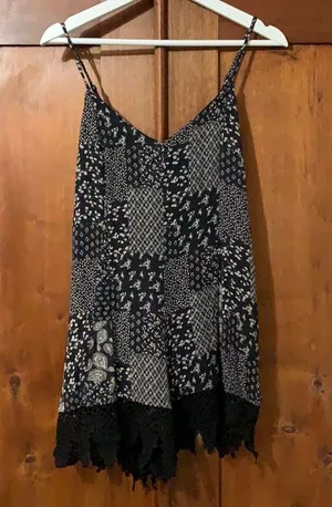Black Lace Up Romper thumbnail 1