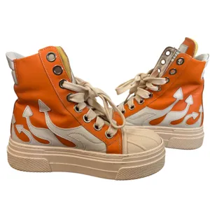 EUC Cristian Zerotre Calipso 300 Flame High Top Platform Sneakers Sz 39 Orange thumbnail 7