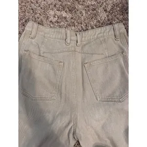 Women's Taupe Barrel Leg Jeans Size Small‎ Cropped High Rise Cotton Pants thumbnail 3