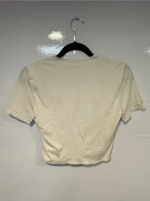 Lululemon Wundermost White opal short sleeve crop‎ shirt thumbnail 4