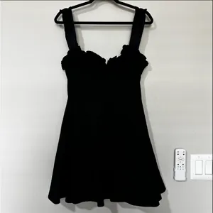 FREE PEOPLE midnight magic mini dress in black combo size large thumbnail 4