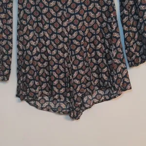 WYLDR Revolve Brand Geometric Long Sleeve V Neck‎ Romper Playsuit Extra Small thumbnail 4