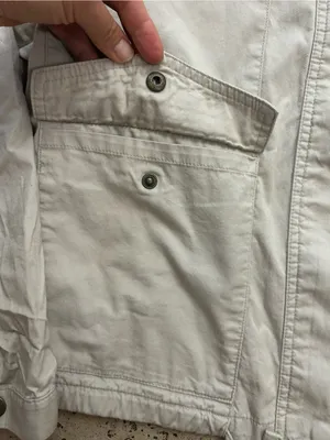 Like new Gap women Lightweight full zip Beige Utility Jacket size M thumbnail 3