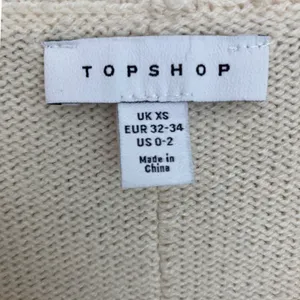 Topshop Womens Cream V-Neck Split Back Oversized Knit Sweater Ivory XS 0-2‎ thumbnail 3