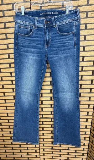 American Eagle Kick Boot Jeans‎ Size 8 Blue thumbnail 1