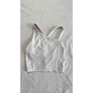 Lululemon Asymmetric Yoga Tank Top White Nulu One Shoulder Size 4 LW1EI5S thumbnail 2