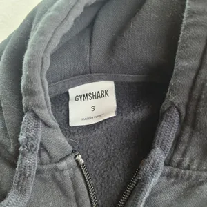 Gymshark Fleece Full Zip Hoodie Jacket Black‎ Cropped B8A7J-BB2J-S-EN1 Small thumbnail 3